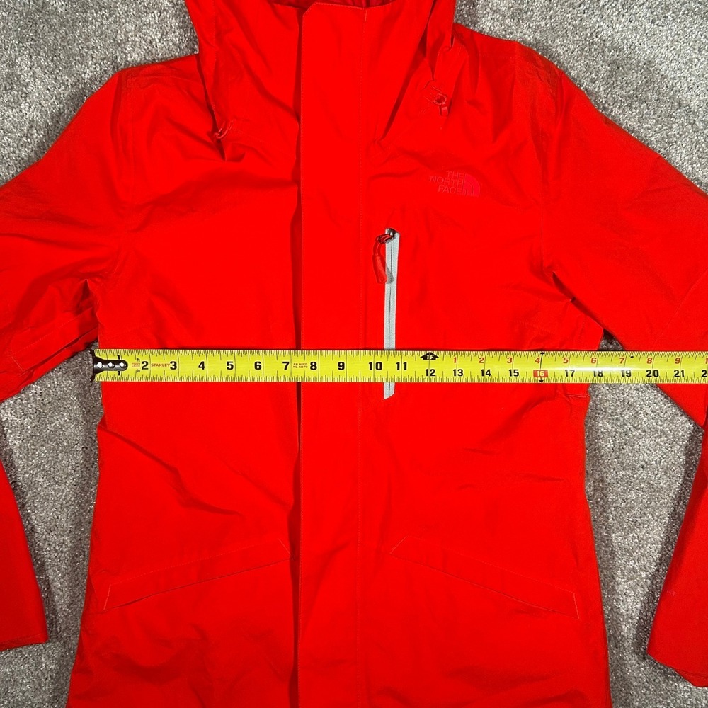 The North Face Womens Red Hooded Ski Jacket Shell Full Zip Small Powder Skirt - Picture 7 of 10